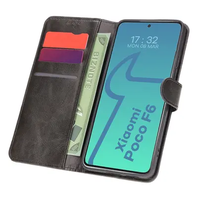 Etui z klapką Bizon Case Pocket do Xiaomi Poco F6, czarne