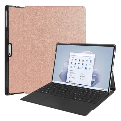 Etui Bizon Case Tab Croc do Microsoft Surface Pro 11 / 10 / 9, różowozłote