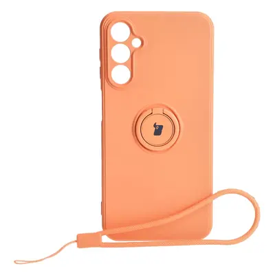 Etui Bizon Case Silicone Ring Sq do Samsung Galaxy A24, pomarańczowe