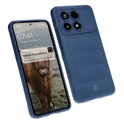 Pancerne etui Bizon Case Tur do Xiaomi Poco F6 Pro, granatowe