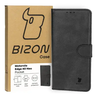 Etui z klapką Bizon Case Pocket do Motorola Edge 40 Neo, czarne