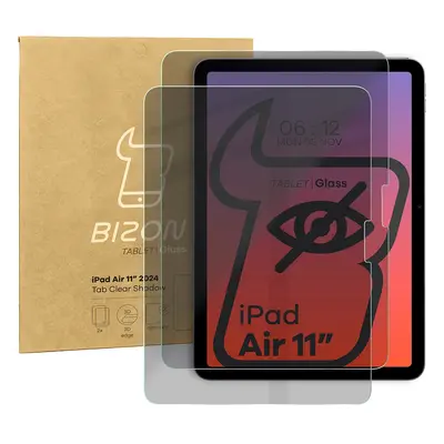 Prywatyzujące szkło hartowane Bizon Glass Tab Clear Shadow do iPad Air 11" M2 6 gen. 2024, 2 szt