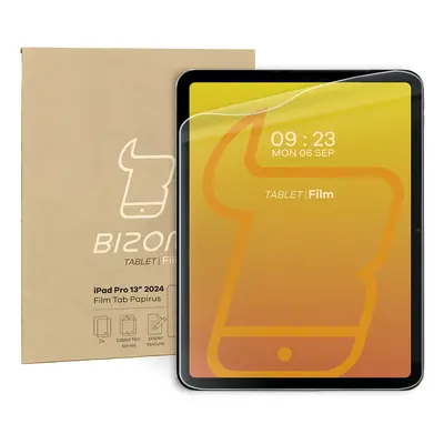 Folia imitująca papier Bizon Film Tab Papirus do iPad Pro 13" 7 gen. 2024, 2 sztuki