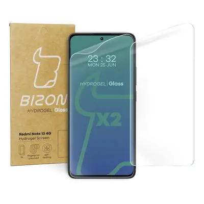 Folia hydrożelowa na ekran Bizon Glass Hydrogel Front do Redmi Note 13 4G, 2 sztuki