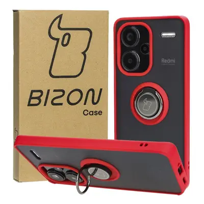 Etui z uchwytem na palec Bizon Case Hybrid Ring do Xiaomi Redmi Note 13 Pro+ 5G, przydymione z c