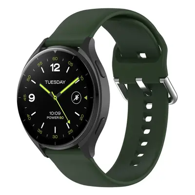 Pasek Bizon Strap Watch Silicone Pro do Xiaomi Watch 2, ciemnozielony