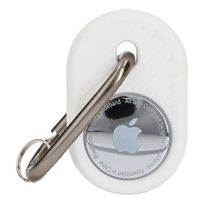 Etui Bizon Case Locator Travel do Apple AirTag, białe