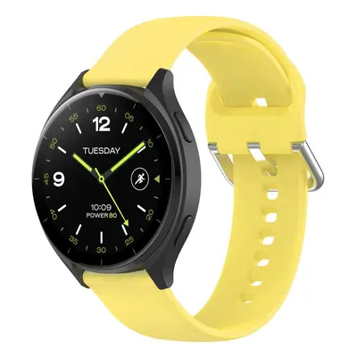 Pasek Bizon Strap Watch Silicone Pro do Xiaomi Watch 2, żółty