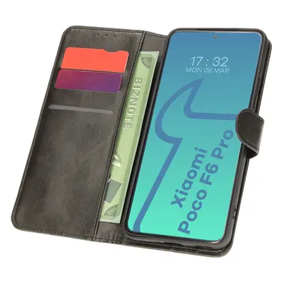 Etui z klapką Bizon Case Pocket do Xiaomi Poco F6 Pro, czarne