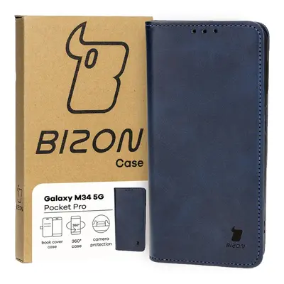 Etui z klapką Bizon Case Pocket Pro do Galaxy M34 5G, granatowe