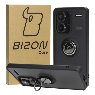 Etui z uchwytem na palec Bizon Case Hybrid Ring do Xiaomi Redmi Note 13 Pro+ 5G, przydymione z c