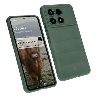 Pancerne etui Bizon Case Tur do Xiaomi Poco F6 Pro, ciemnozielone