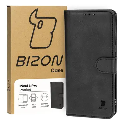 Etui z klapką Bizon Case Pocket do Google Pixel 8 Pro, czarne