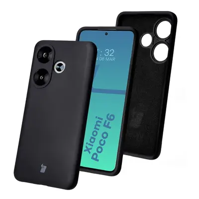 Silikonowe etui Bizon Soft Case do Xiaomi Poco F6, czarne