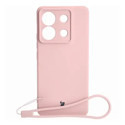 Etui Bizon Case Silicone Sq do Xiaomi Poco X6 / Xiaomi Redmi Note 13 Pro 5G, jasnoróżowe