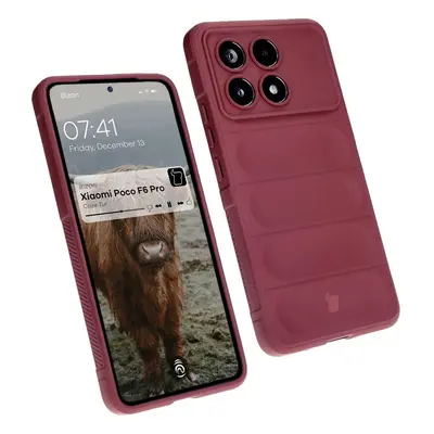 Pancerne etui Bizon Case Tur do Xiaomi Poco F6 Pro, ciemnofioletowe