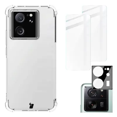 Etui + 2x szkło hartowane + szkiełko na obiektyw Bizon Case Clear Pack do Xiaomi 13T / 13T Pro