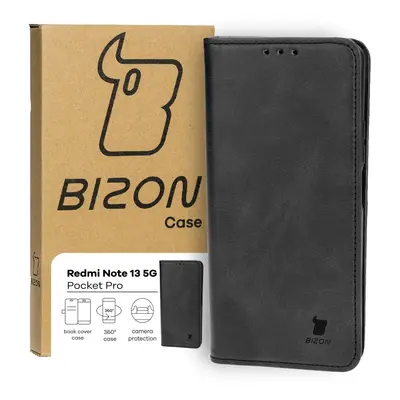 Etui z klapką Bizon Case Pocket Pro do Xiaomi Redmi Note 13 5G, czarne