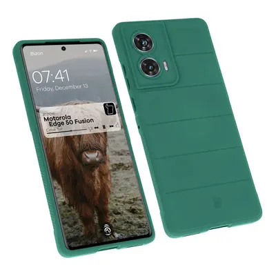 Pancerne etui Bizon Case Tur do Motorola Edge 50 Fusion, ciemnozielone