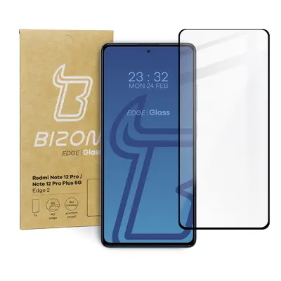 Szkło hartowane Bizon Glass Edge 2 do Redmi Note 12 Pro / 12 Pro+ 5G, czarne