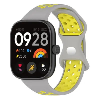 Pasek Bizon Strap Watch Octo do Redmi Watch 4 / Xiaomi Smart Band 9 Pro / 8 Pro, jasnoszaro-żółt