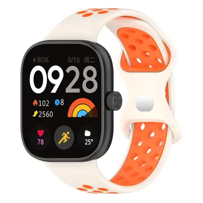 Pasek Bizon Strap Watch Octo do Redmi Watch 4 / Xiaomi Smart Band 9 Pro / 8 Pro, beżowo-pomarańc