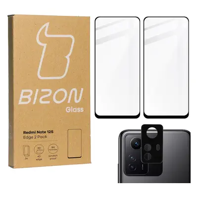 2x Szkło + szybka na aparat BIZON Edge 2 Pack do Redmi Note 12S