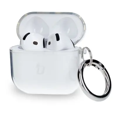 Elastyczne etui z karabińczykiem Bizon Case Headphone Clear do AirPods 4 przeźroczyste