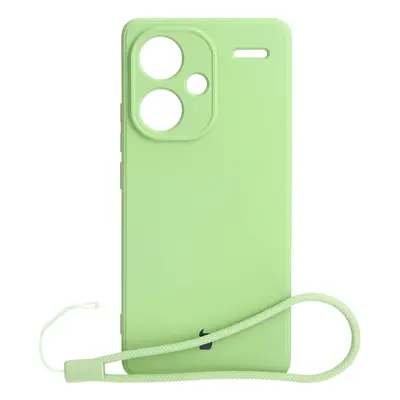 Etui Bizon Case Silicone Sq do Xiaomi Redmi Note 13 Pro+ 5G, jasnozielone