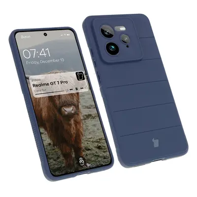 Pancerne etui Bizon Case Tur do Realme GT 7 Pro, granatowe