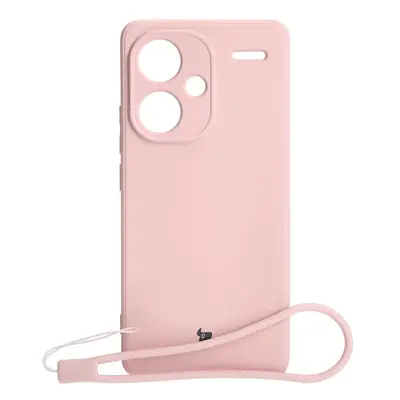 Etui Bizon Case Silicone Sq do Xiaomi Redmi Note 13 Pro+ 5G, jasnoróżowe