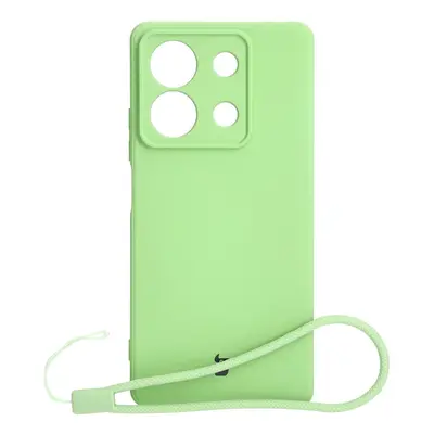 Etui Bizon Case Silicone Sq do Xiaomi Redmi Note 13 5G, jasnozielone