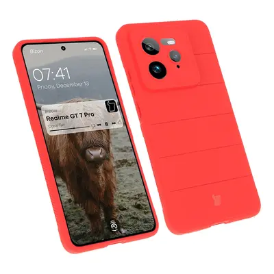 Pancerne etui Bizon Case Tur do Realme GT 7 Pro, czerwone