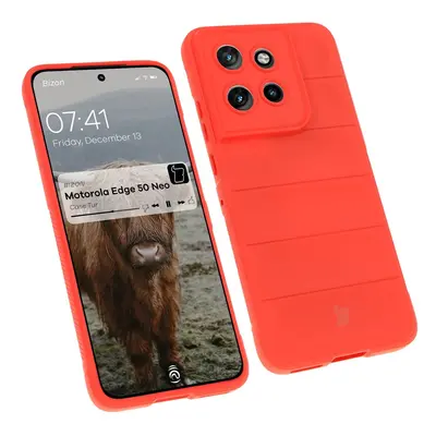 Pancerne etui Bizon Case Tur do Motorola Edge 50 Neo, czerwone