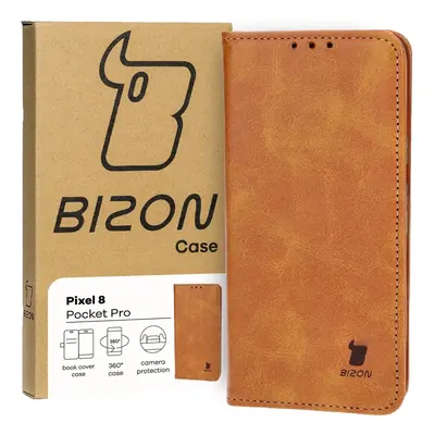 Etui z klapką Bizon Case Pocket Pro do Google Pixel 8, brązowe