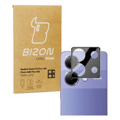 Szkło na aparat Bizon Glass Lens do Xiaomi Redmi Note 13 Pro 4G / Poco M6 Pro 4G, 2 sztuki