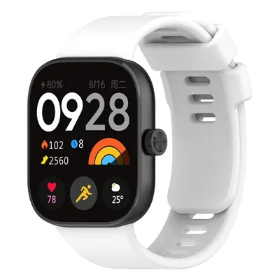 Pasek Bizon Strap Watch Silicone B do Redmi Watch 4 / Xiaomi Smart Band 9 Pro / 8 Pro, biały