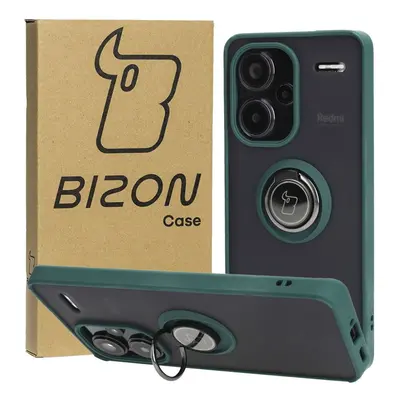 Etui z uchwytem na palec Bizon Case Hybrid Ring do Xiaomi Redmi Note 13 Pro+ 5G, przydymione z c