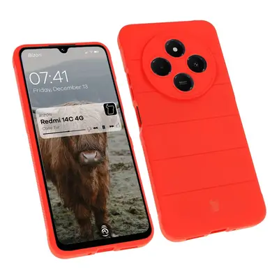 Pancerne etui Bizon Case Tur do Xiaomi Redmi 14C 4G / POCO C75, czerwone