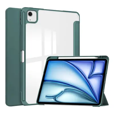 Etui Bizon Case Tab Clear Matt do iPad Air 13" 2024, ciemnozielone