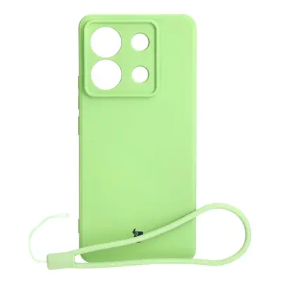 Etui Bizon Case Silicone Sq do Xiaomi Poco X6 / Xiaomi Redmi Note 13 Pro 5G, jasnozielone