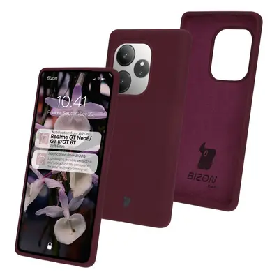 Silikonowe etui Bizon Soft Case do Realme GT 6 / 6T / Neo 6 / Neo 6 SE, ciemnofioletowe