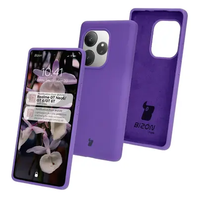 Silikonowe etui Bizon Soft Case do Realme GT 6 / 6T / Neo 6 / Neo 6 SE, fioletowe