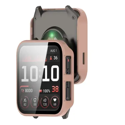 Etui ze szkłem do zegarka Bizon Case+Glass Watch do Garmin Venu X1, różowe