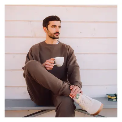 Spodnie bawełniane męskie mleczna czekolada Easy Long - EXTRA LARGE