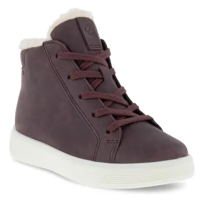 ECCO Street Tray K - Dziecięce buty nubukowe z Gore-Tex - Bordowy - Size: 27 (UK 9.5)