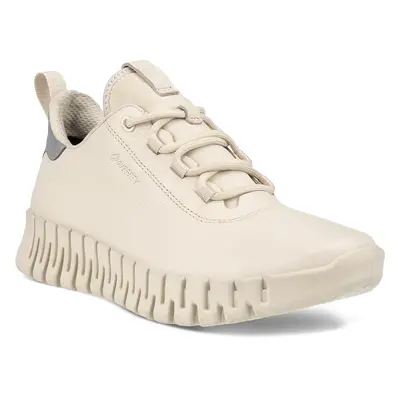 ECCO Gruuv W - Damskie skórzane sneakersy Gore-Tex - Beżowy - Size: 35 (UK 2.5-3)