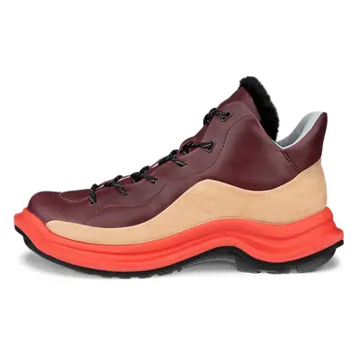 ECCO Offroad W - Damskie skórzane sznurowane buty - Czerwony - Size: 36 (UK 3.5-4)