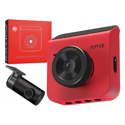 Wideorejestrator 70mai A400 Dash Cam + kamera cofania RC09 czerwony