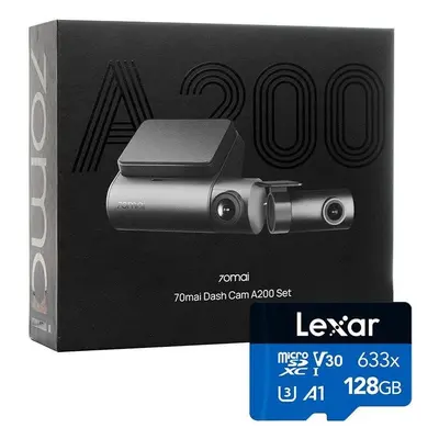 Wideorejestrator 70Mai Dash Cam A200 + kamera wsteczna RC11 + karta Lexar 128GB